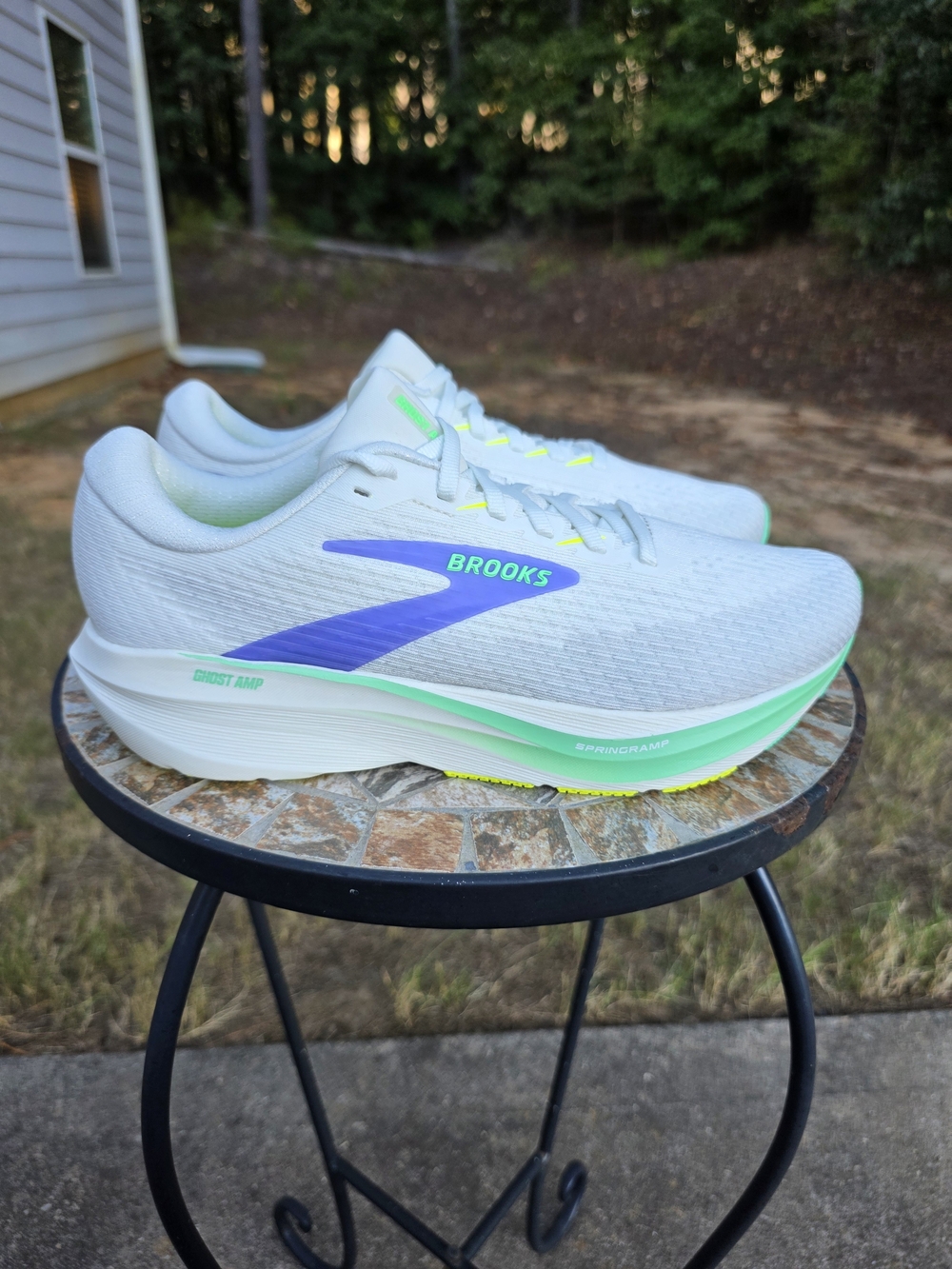 Brooks Ghost AMP 1204861B045 Grey/Purple Running Shoes Women Size 9.5 B Worn 6x